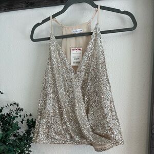 Sequined Racer Back Top